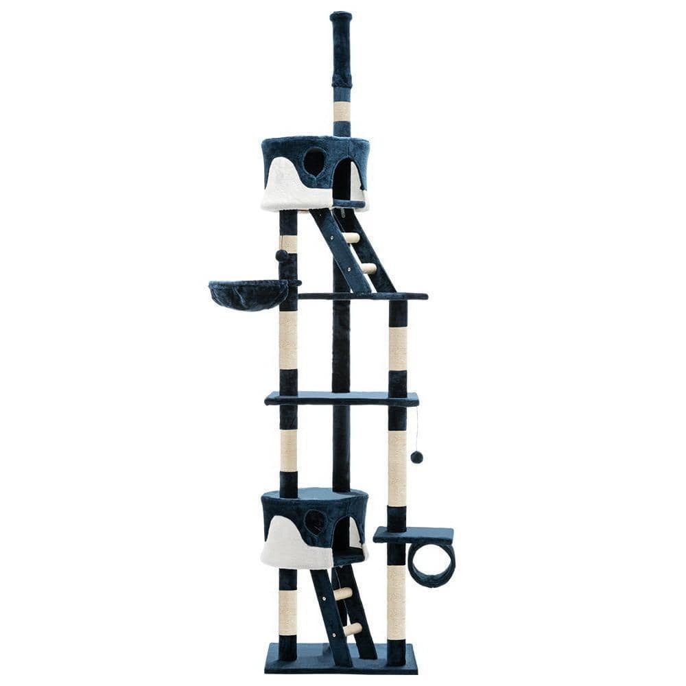 i.Pet 260cm Multi Level Cat Scratching Post - Blue - JUST Hammocks