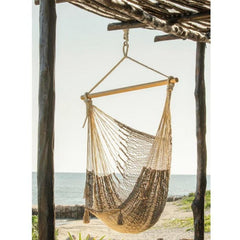 Extra Large Mexican Hammock Chair in Outdoor Cotton Colour Dream Sands - JUST Hammocks