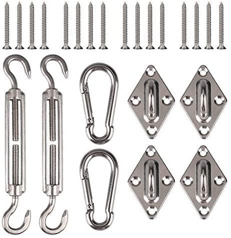Pad Eye Plates 12Pcs Stainless Steel Ceiling Hooks - JUST Hammocks
