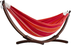 Double Cotton Hammock with Solid Pine Stand 260cm (FSC Certified)