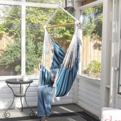 Brazilian Hammock Swing Chair in Blue Lagoon