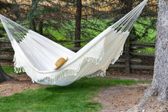Brazilian Style Double Deluxe Hammock (Natural) - JUST Hammocks