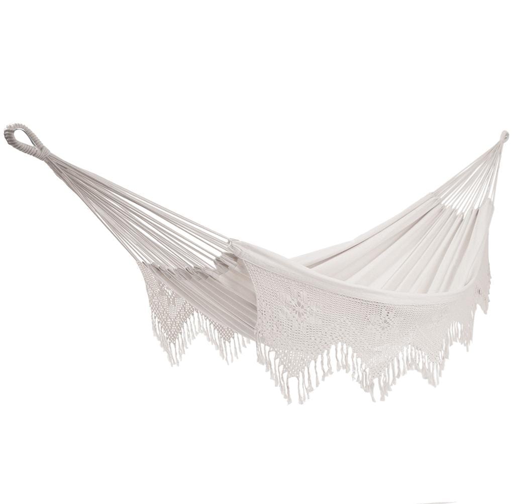 Brazilian Style Double Deluxe Hammock (Natural) - JUST Hammocks