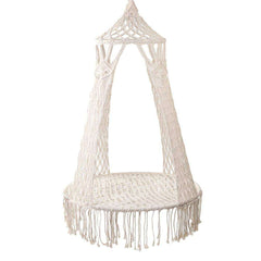 Cream Boho Cotton-Blend Hammock Swing Chair - JUST Hammocks