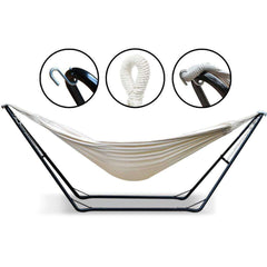 Cream Cotton Hammock Bed with Stand - JUST Hammocks