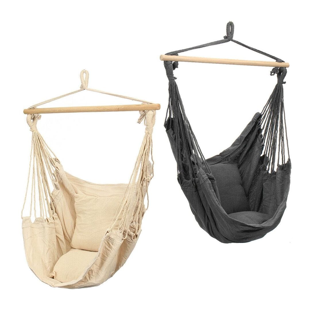 Deluxe Hanging Hammock Chair With Cushions - JUST Hammocks