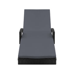 Gardeon Outdoor Sun Lounge - Black