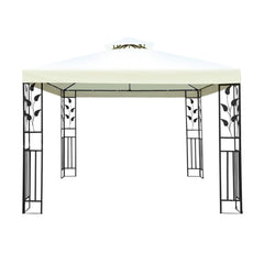 Instahut Gazebo 3x3m Party Marquee Outdoor Wedding Event Tent Iron Art Canopy White