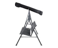 Swing Chair Outdoor Furniture Hanging Chairs Hammock 3 Seater Canopy Garden Bench Seat Patio Gardeon Lounger Cushion Backyard Park Black