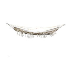 Gardeon Hanging Tassel Hammock Swing Bed Cream (Without A Stand) - JUST Hammocks
