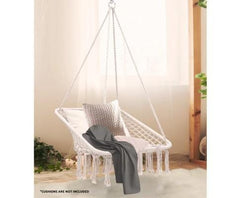 Hanging Rope Portable Swing Hammocks Cream - JUST Hammocks