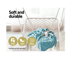 Hanging Rope Portable Swing Hammocks Cream - JUST Hammocks