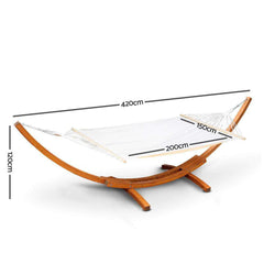 Double Free Standing Hammock & Wooden Stand - JUST Hammocks