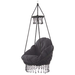 Deluxe Polyester Macrame Chair With Fringe