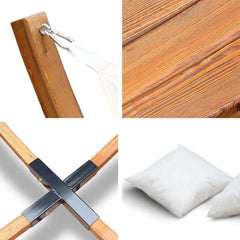 Square Double Timber Free Standing Hammock Bed - JUST Hammocks