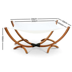 Square Double Timber Free Standing Hammock Bed - JUST Hammocks