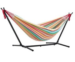 Double Cotton Hammock with Metal Stand Combo (250cm)