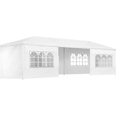 3x9m Wedding Outdoor Gazebo Marquee Tent Canopy White