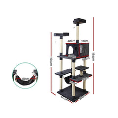 i.Pet Cat Tree Trees Scratching Post Scratcher Toys Condo House Furniture Wood - JUST Hammocks