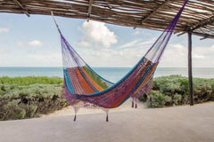 Deluxe Outdoor Cotton Mexican Hammock  in Colorina Colour - JUST Hammocks