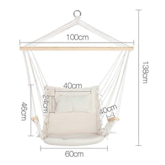 Gardeon Hammock Hanging Swing Chair - Cream - JUST Hammocks