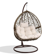 Gardeon Outdoor Hanging Swing Chair - Brown - JUST Hammocks