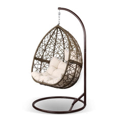 Gardeon Outdoor Hanging Swing Chair - Brown - JUST Hammocks