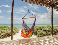 Mexican Hammock Swing Chair Rainbow - JUST Hammocks