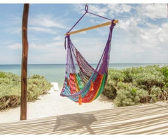 Extra Large Mexican Hammock Chair in Outdoor Cotton Colour Colorina - JUST Hammocks