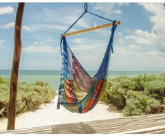 Extra Large Mexican Hammock Chair in Outdoor Cotton Colour Mexicana - JUST Hammocks