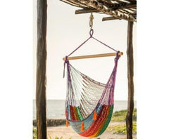 Extra Large Mexican Hammock Chair in Outdoor Cotton Colour Colorina - JUST Hammocks