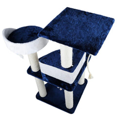 i.Pet 120cm Cat Scratching Tree - Blue & White - JUST Hammocks