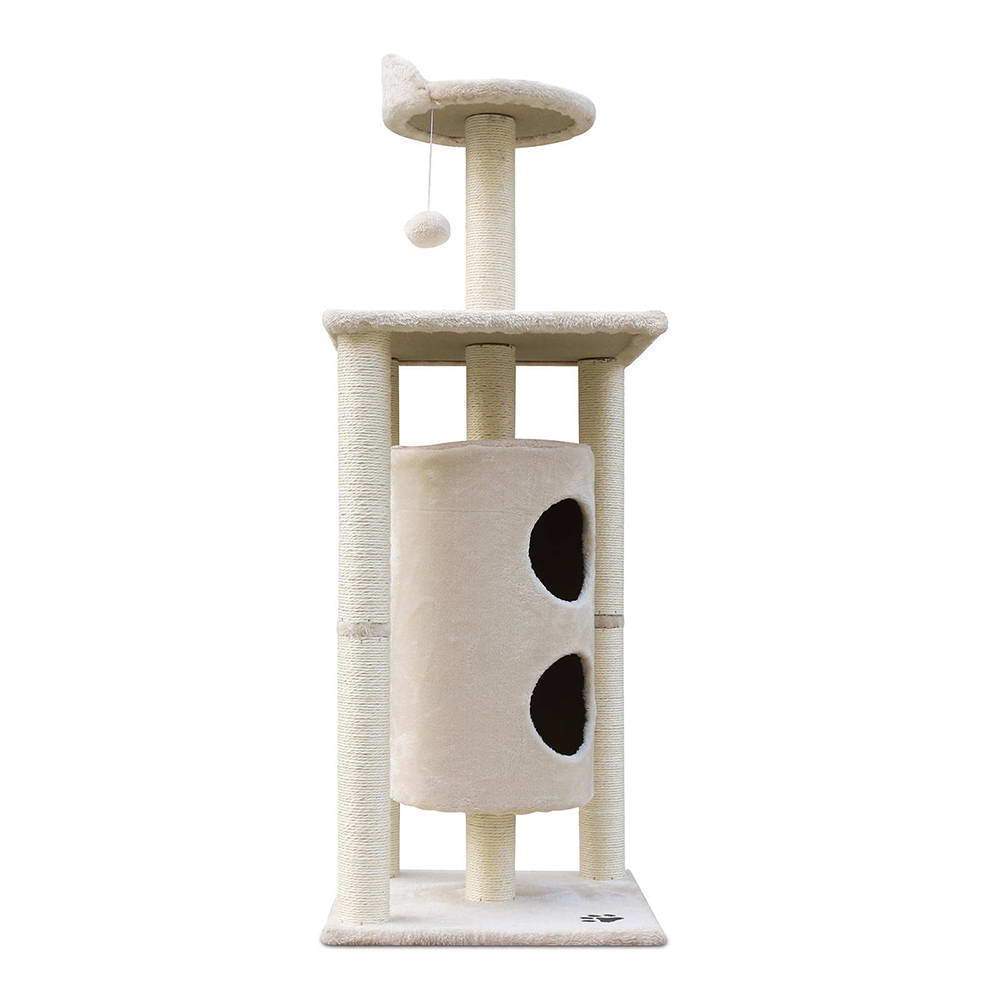 123cm Multi Level Cat Scratching Post - Beige - JUST Hammocks