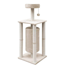 123cm Multi Level Cat Scratching Post - Beige - JUST Hammocks