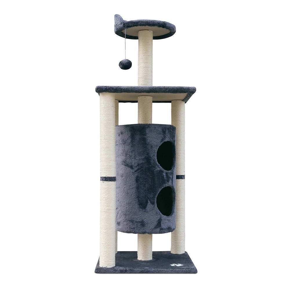 123cm Multi Level Cat Scratching Post - Grey - JUST Hammocks