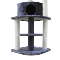 i.Pet 126cm Multi Level Cat Scratching Tree - Grey - JUST Hammocks
