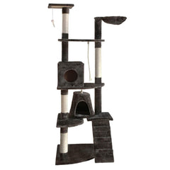 i.Pet 193cm Multi Level Cat Scratching Post - Grey - JUST Hammocks