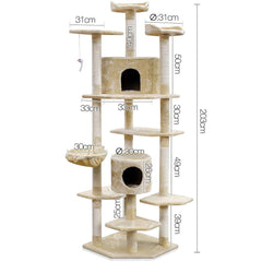 i.Pet 203cm Cat Scratching Post - Beige - JUST Hammocks