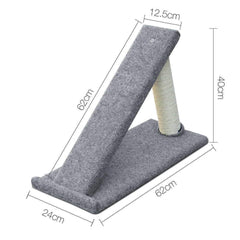 40cm Cat Scratching Ramp - Grey - JUST Hammocks