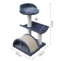 60cm Cat Scratching Post - Grey - JUST Hammocks