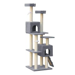 i.Pet 7 Level Cat Scratching Post - Grey - JUST Hammocks