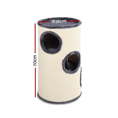 i.Pet 70cm Cat Scratching Post - Grey & White - JUST Hammocks