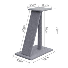 i.Pet 82cm Cat Scratching Post - Grey - JUST Hammocks