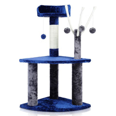 95cm Cat Scratching Post - Blue & Grey - JUST Hammocks