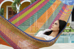 Jumbo Cotton Hammock in Mexicana - JUST Hammocks