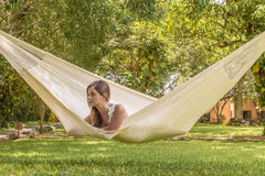 Jumbo Nylon Plus Hammock in Cream - JUST Hammocks