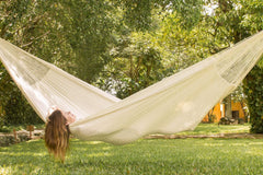 Jumbo Nylon Plus Hammock in Cream - JUST Hammocks