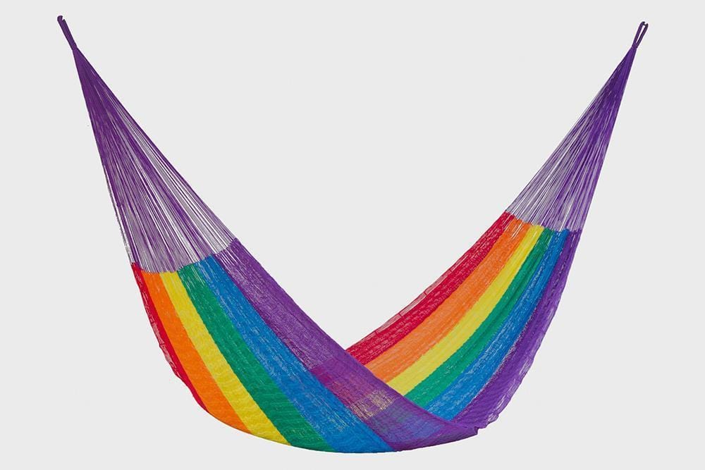 Jumbo Nylon Plus Hammock in Rainbow - JUST Hammocks