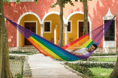 Jumbo Nylon Plus Hammock in Rainbow - JUST Hammocks