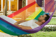 Jumbo Nylon Plus Hammock in Rainbow - JUST Hammocks